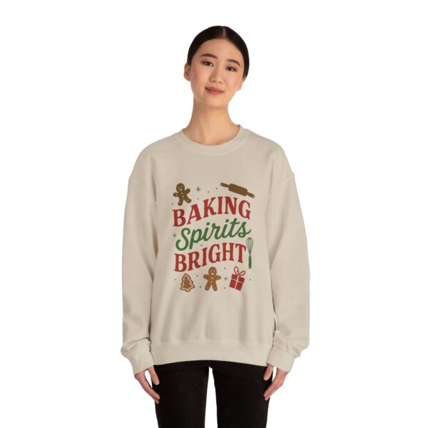Baking Spirits Bright Crewneck Sweatshirt - Cozy Gift for Baking Lovers, Holiday Apparel, Winter Fashion, Christmas Sweatshirt, Unisex [...] - Image 8