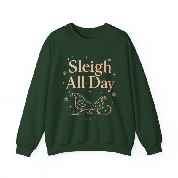 Festive Sweatshirt - Sleigh All Day, Christmas Apparel, Holiday Gift, Cozy Winter Wear, Casual Style - Image 5