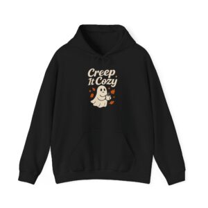 Cozy Halloween Hoodie, Unisex Sweatshirt, Fall Apparel, Cute Ghost Design, Perfect for Halloween Parties, Gifts