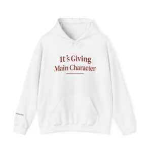 Main Character Hooded Sweatshirt, Cozy Unisex Hoodie, Perfect for Everyday Wear, Gift for Friends, Trendy Sweatshirt for Celebrations