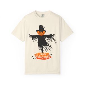 Halloween Scarecrow T-Shirt, Unisex Fall Tee, Pumpkin Apparel, Spooky Season Outfit, Trick or Treat Shirt