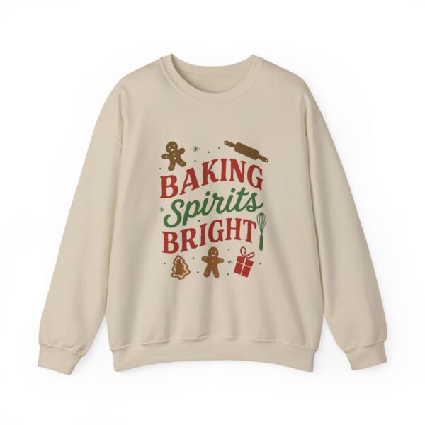Baking Spirits Bright Crewneck Sweatshirt - Cozy Gift for Baking Lovers, Holiday Apparel, Winter Fashion, Christmas Sweatshirt, Unisex [...] - Image 5