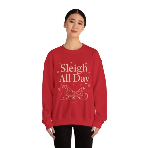 Festive Sweatshirt - Sleigh All Day, Christmas Apparel, Holiday Gift, Cozy Winter Wear, Casual Style - Image 12