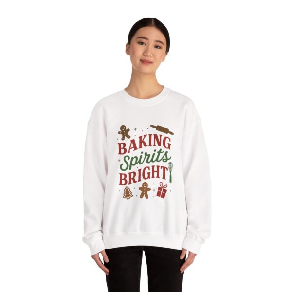 Baking Spirits Bright Crewneck Sweatshirt - Cozy Gift for Baking Lovers, Holiday Apparel, Winter Fashion, Christmas Sweatshirt, Unisex [...] - Image 4