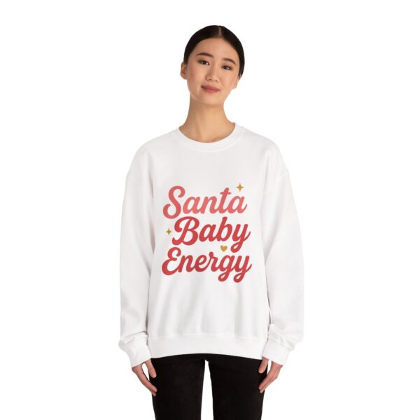 Santa Baby Energy Crewneck Sweatshirt - Cozy Holiday Apparel, Festive Gift, Winter Wardrobe, Unisex Sweater, Christmas Spirit - Image 4